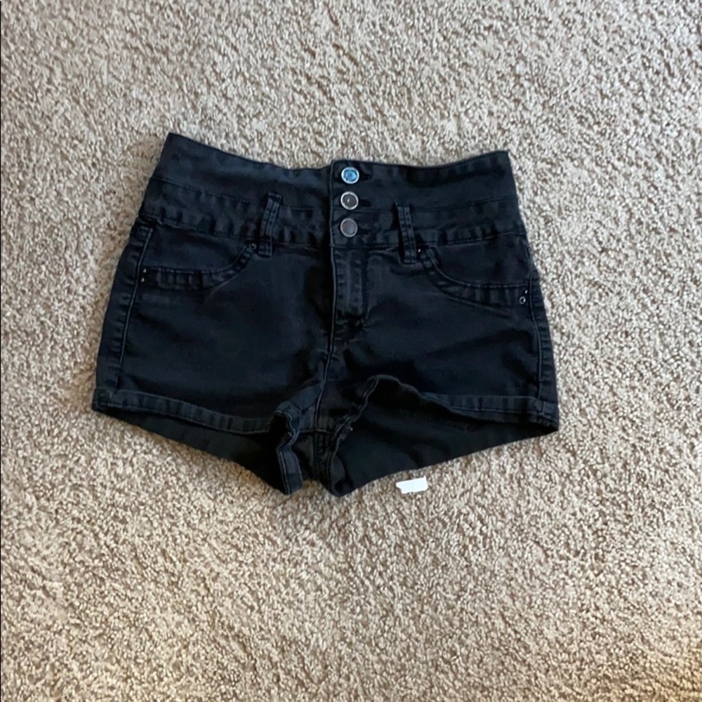 Black Jean Shorts